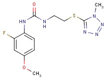 N-(2-fluoro-4-methoxyphenyl)-N'-{2-[(1-methyl-1H-tetrazol-5-yl)thio]ethyl}urea