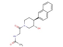 N-{2-[(3S*,4S*)-3-hydroxy-4-(2-naphthyl)piperidin-1-yl]-2-oxoethyl}acetamide