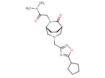 2-{(1S*,5R*)-3-[(5-cyclopentyl-1,2,4-oxadiazol-3-yl)methyl]-7-oxo-3,6-diazabicyclo[3.2.2]non-6-yl}-N,N-dimethylacetamide