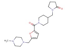 1-[(1-{5-[(4-methyl-1-piperazinyl)methyl]-2-furoyl}-4-piperidinyl)methyl]-2-pyrrolidinone