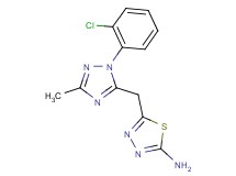 5-{[1-(2-chlorophenyl)-3-methyl-1H-1,2,4-triazol-5-yl]methyl}-1,3,4-thiadiazol-2-amine