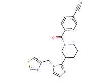 4-({3-[1-(1,3-thiazol-4-ylmethyl)-1H-imidazol-2-yl]piperidin-1-yl}carbonyl)benzonitrile