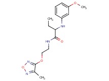 2-[(3-methoxyphenyl)amino]-N-{2-[(4-methyl-1,2,5-oxadiazol-3-yl)oxy]ethyl}butanamide