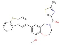 7-dibenzo[b,d]thien-2-yl-4-[(2-methyl-1,3-thiazol-4-yl)carbonyl]-2,3,4,5-tetrahydro-1,4-benzoxazepin-9-ol
