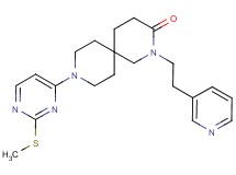 9-[2-(methylthio)pyrimidin-4-yl]-2-(2-pyridin-3-ylethyl)-2,9-diazaspiro[5.5]undecan-3-one