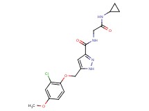 5-[(2-chloro-4-methoxyphenoxy)methyl]-N-[2-(cyclopropylamino)-2-oxoethyl]-1H-pyrazole-3-carboxamide