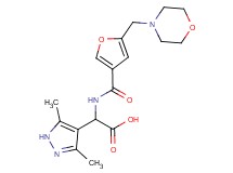 (3,5-dimethyl-1H-pyrazol-4-yl){[5-(4-morpholinylmethyl)-3-furoyl]amino}acetic acid