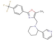 3-[1-({5-methyl-2-[4-(trifluoromethyl)phenyl]-1,3-oxazol-4-yl}methyl)-2-piperidinyl]pyridine