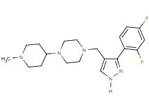 1-{[3-(2,4-difluorophenyl)-1H-pyrazol-4-yl]methyl}-4-(1-methyl-4-piperidinyl)piperazine