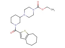 ethyl 4-[1-(5,6,7,8-tetrahydro-4H-cyclohepta[b]thien-2-ylcarbonyl)-3-piperidinyl]-1-piperazinecarboxylate