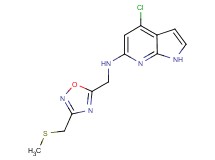 4-chloro-N-({3-[(methylthio)methyl]-1,2,4-oxadiazol-5-yl}methyl)-1H-pyrrolo[2,3-b]pyridin-6-amine