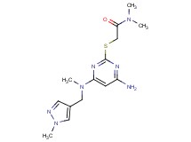 2-[(4-amino-6-{methyl[(1-methyl-1H-pyrazol-4-yl)methyl]amino}pyrimidin-2-yl)thio]-N,N-dimethylacetamide