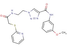 N-(3-methoxyphenyl)-1-(2-{[(2-pyridinylthio)acetyl]amino}ethyl)-1H-1,2,3-triazole-4-carboxamide