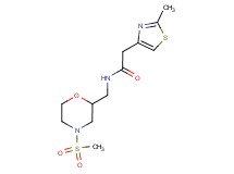 N-{[4-(methylsulfonyl)-2-morpholinyl]methyl}-2-(2-methyl-1,3-thiazol-4-yl)acetamide