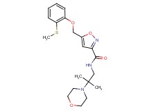 N-[2-methyl-2-(4-morpholinyl)propyl]-5-{[2-(methylthio)phenoxy]methyl}-3-isoxazolecarboxamide