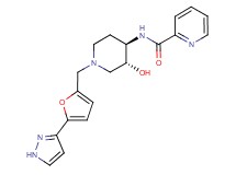 N-((3R*,4R*)-3-hydroxy-1-{[5-(1H-pyrazol-3-yl)-2-furyl]methyl}piperidin-4-yl)pyridine-2-carboxamide