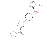 1-[(1-methyl-1H-pyrrol-2-yl)carbonyl]-4-[4-(pyrrolidin-1-ylcarbonyl)-1H-1,2,3-triazol-1-yl]piperidine