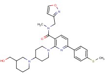 2-[3-(hydroxymethyl)-1,4'-bipiperidin-1'-yl]-N-(3-isoxazolylmethyl)-N-methyl-6-[4-(methylthio)phenyl]nicotinamide