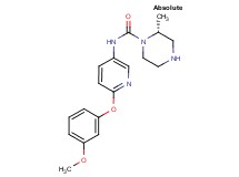 (2R)-N-[6-(3-methoxyphenoxy)-3-pyridinyl]-2-methyl-1-piperazinecarboxamide hydrochloride