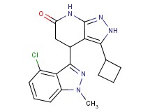 4-(4-chloro-1-methyl-1H-indazol-3-yl)-3-cyclobutyl-2,4,5,7-tetrahydro-6H-pyrazolo[3,4-b]pyridin-6-one
