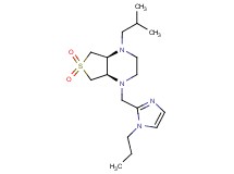(4aR*,7aS*)-1-isobutyl-4-[(1-propyl-1H-imidazol-2-yl)methyl]octahydrothieno[3,4-b]pyrazine 6,6-dioxide