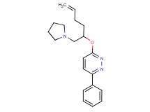 3-phenyl-6-{[1-(pyrrolidin-1-ylmethyl)pent-4-en-1-yl]oxy}pyridazine