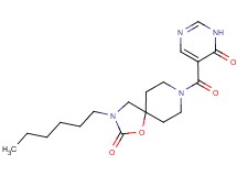 3-hexyl-8-[(6-oxo-1,6-dihydropyrimidin-5-yl)carbonyl]-1-oxa-3,8-diazaspiro[4.5]decan-2-one