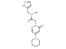N-methyl-2-[6-oxo-4-(1-piperidinyl)-1(6H)-pyridazinyl]-N-(1H-pyrazol-5-ylmethyl)acetamide