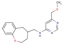 6-(methoxymethyl)-N-(2,3,4,5-tetrahydro-1-benzoxepin-4-ylmethyl)pyrimidin-4-amine