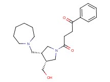 4-[(3R*,4R*)-3-(azepan-1-ylmethyl)-4-(hydroxymethyl)pyrrolidin-1-yl]-4-oxo-1-phenylbutan-1-one