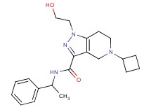 5-cyclobutyl-1-(2-hydroxyethyl)-N-(1-phenylethyl)-4,5,6,7-tetrahydro-1H-pyrazolo[4,3-c]pyridine-3-carboxamide