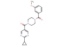 2-cyclopropyl-5-{[4-(3-methoxybenzoyl)-1-piperazinyl]carbonyl}pyrimidine