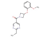 2-ethyl-5-{[3-(2-methoxyphenoxy)-1-azetidinyl]carbonyl}pyrimidine