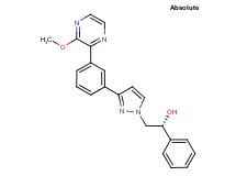 (1R)-2-{3-[3-(3-methoxy-2-pyrazinyl)phenyl]-1H-pyrazol-1-yl}-1-phenylethanol