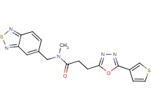 N-(2,1,3-benzothiadiazol-5-ylmethyl)-N-methyl-3-[5-(3-thienyl)-1,3,4-oxadiazol-2-yl]propanamide