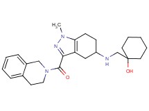1-({[3-(3,4-dihydro-2(1H)-isoquinolinylcarbonyl)-1-methyl-4,5,6,7-tetrahydro-1H-indazol-5-yl]amino}methyl)cyclohexanol