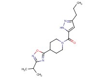 4-(3-isopropyl-1,2,4-oxadiazol-5-yl)-1-[(3-propyl-1H-pyrazol-5-yl)carbonyl]piperidine