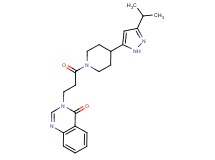 3-{3-[4-(3-isopropyl-1H-pyrazol-5-yl)piperidin-1-yl]-3-oxopropyl}quinazolin-4(3H)-one