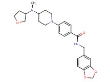 N-(1,3-benzodioxol-5-ylmethyl)-4-{4-[methyl(tetrahydro-3-furanyl)amino]-1-piperidinyl}benzamide