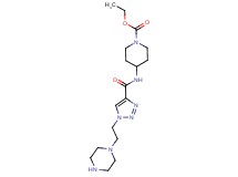 ethyl 4-({[1-(2-piperazin-1-ylethyl)-1H-1,2,3-triazol-4-yl]carbonyl}amino)piperidine-1-carboxylate