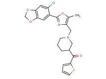 (1-{[2-(6-chloro-1,3-benzodioxol-5-yl)-5-methyl-1,3-oxazol-4-yl]methyl}-3-piperidinyl)(2-thienyl)methanone