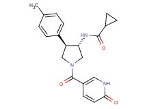 N-{(3S*,4R*)-4-(4-methylphenyl)-1-[(6-oxo-1,6-dihydro-3-pyridinyl)carbonyl]-3-pyrrolidinyl}cyclopropanecarboxamide