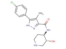 5-(4-chlorophenyl)-N-[rel-(3R,4R)-3-hydroxy-4-piperidinyl]-4-methyl-1H-pyrazole-3-carboxamide dihydrochloride