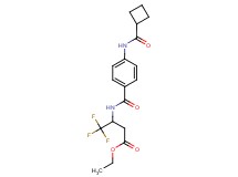 ethyl 3-({4-[(cyclobutylcarbonyl)amino]benzoyl}amino)-4,4,4-trifluorobutanoate