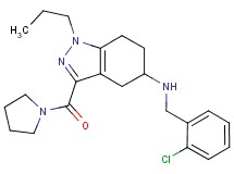 N-(2-chlorobenzyl)-1-propyl-3-(1-pyrrolidinylcarbonyl)-4,5,6,7-tetrahydro-1H-indazol-5-amine