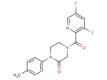 4-[(3,5-difluoro-2-pyridinyl)carbonyl]-1-(4-methylphenyl)-2-piperazinone
