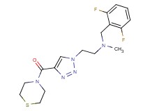 (2,6-difluorobenzyl)methyl{2-[4-(4-thiomorpholinylcarbonyl)-1H-1,2,3-triazol-1-yl]ethyl}amine
