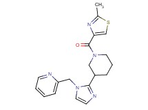 2-[(2-{1-[(2-methyl-1,3-thiazol-4-yl)carbonyl]piperidin-3-yl}-1H-imidazol-1-yl)methyl]pyridine