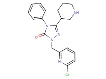 2-[(6-chloro-2-pyridinyl)methyl]-4-phenyl-5-(3-piperidinyl)-2,4-dihydro-3H-1,2,4-triazol-3-one hydrochloride
