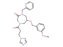 6-[(3-methoxybenzyl)oxy]-1-(2-pyridinylmethyl)-4-[3-(1H-1,2,4-triazol-1-yl)propanoyl]-1,4-diazepan-2-one